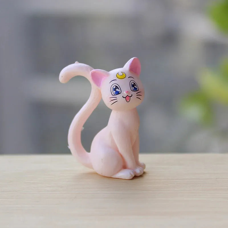 Sailor Moon Luna and Artemis Cat Kawaii Figures