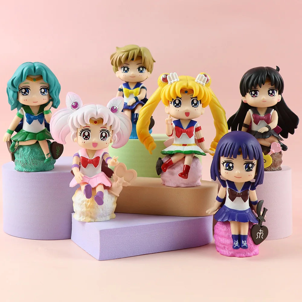 Sailor Moon 6pc Action Figure Set