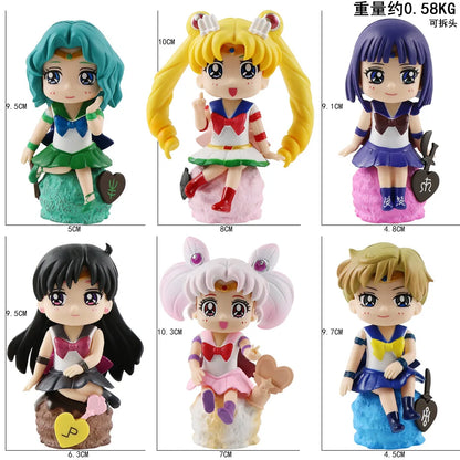 Sailor Moon 6pc Action Figure Set