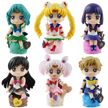 Sailor Moon 6pc Action Figure Set